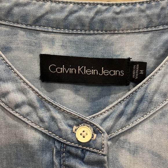 CALVIN KLEIN JEANS WOMEN LONG SLEEVE SHIRT MEDIUM - Picture 4 of 10